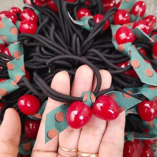 Dây cột tóc cherry đỏ xinh xắn