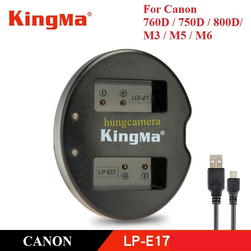 Sạc đôi Kingma chính hãng For Canon LP-E17