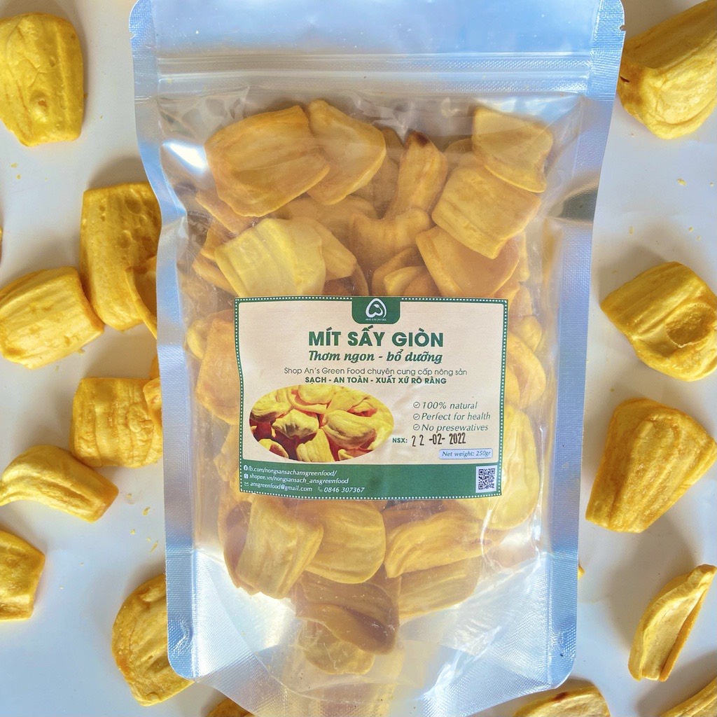 Gói Mít Sấy Xuất Khẩu Loại A, Cánh To, Thơm Ngon ,Giòn, Ngọt gói 300G, [ Ship Hỏa Tốc Hà Nội] (1000830)
