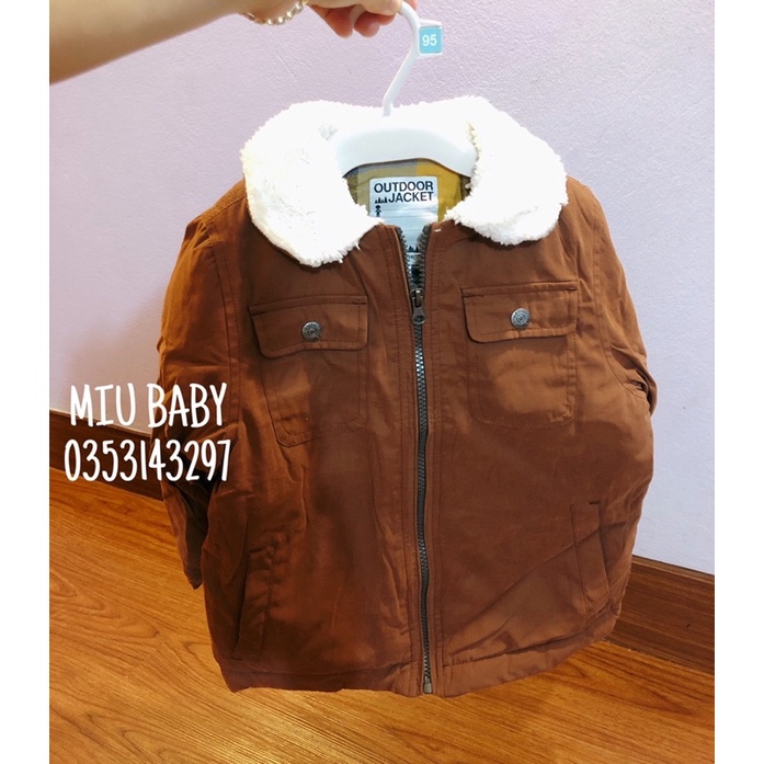 Áo khoác jacket cổ lông bé trai Verbau du xịn