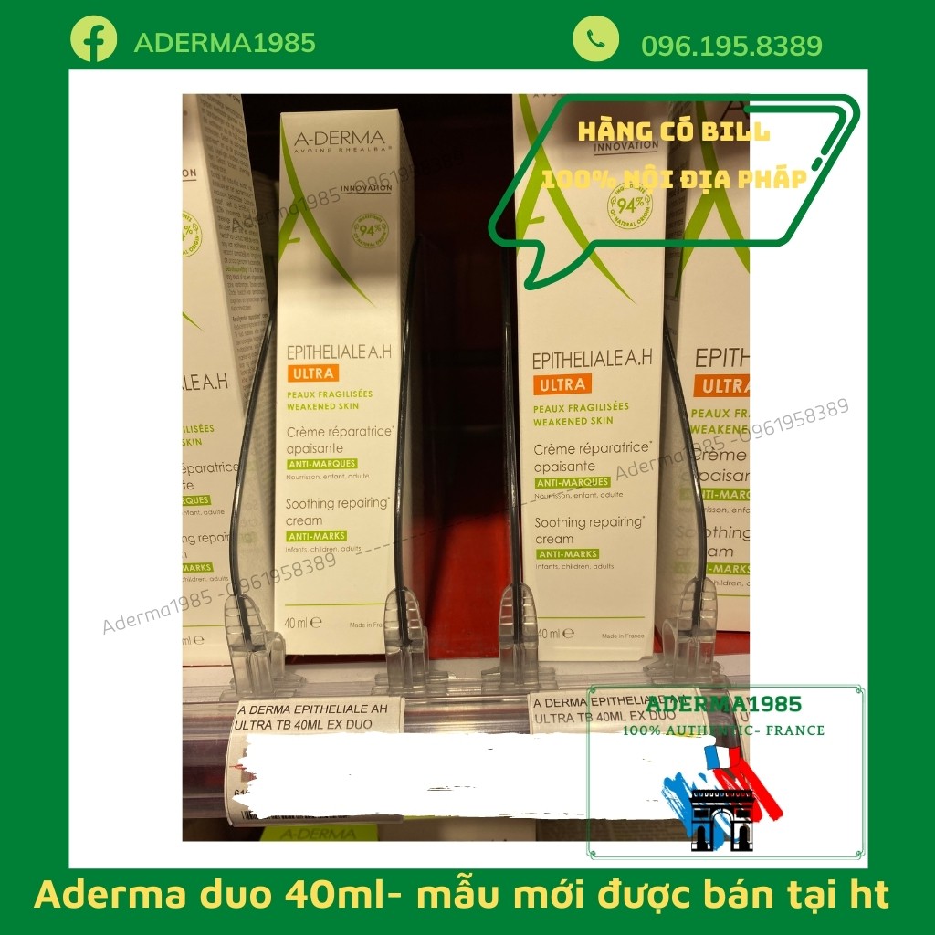 (Mẫu 2021) Kem liền sẹo mờ thâm aderma ultra duo 100ml, Kem A-Derma duo epitheliale ah giúp phục hồi da bị tổn thương.