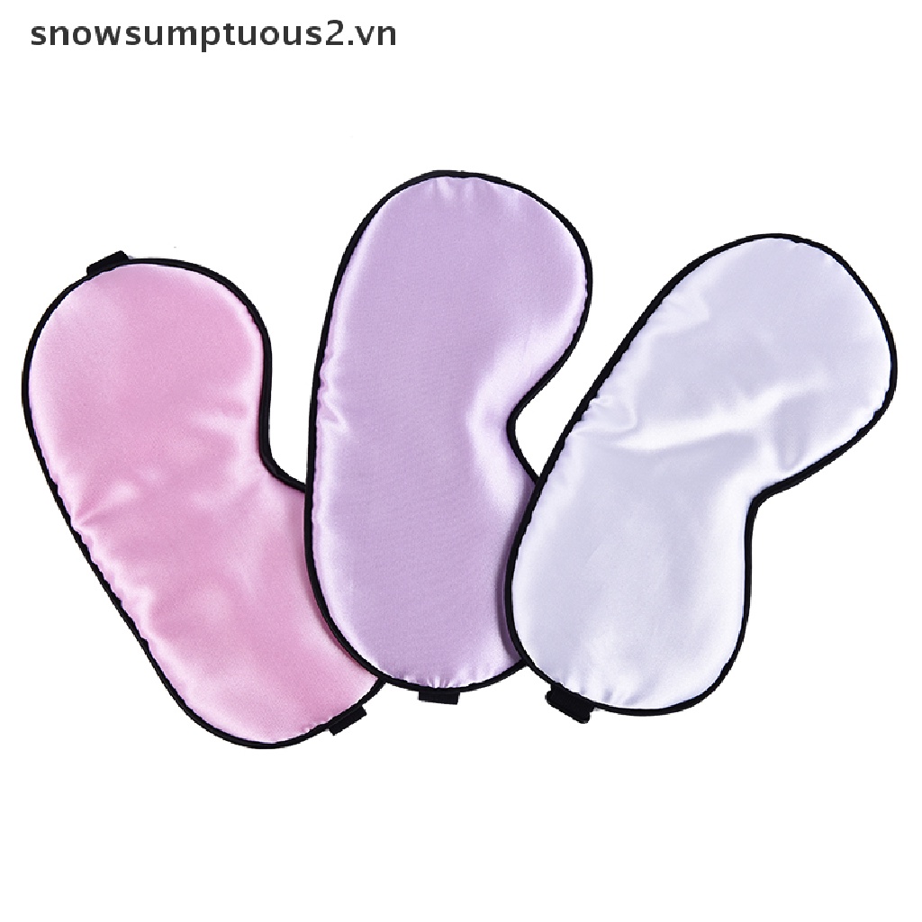 [Hàng mới về] Miếng bịt mắt ngủ giả lụa nguyên chất có đệm chắn ánh sáng thư giãn cho du lịch