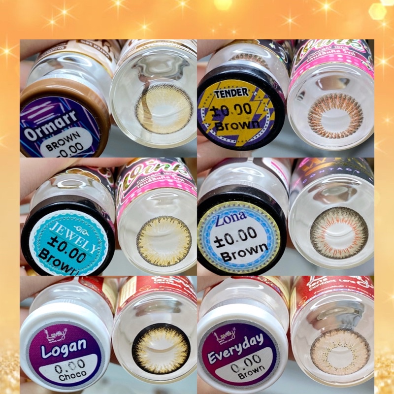 50 mẫu lens nâu không độ hot hit size vừa 14,5mm (album2)