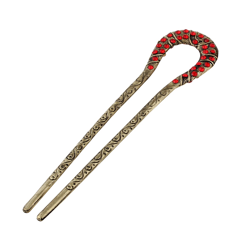 Trâm cài tóc hình chữ U đính đá thiết kế thời trang