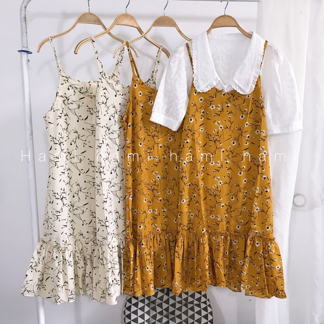 Váy yếm hai dây hoa nhí nhẹ nhàng mã VY02 | BigBuy360 - bigbuy360.vn