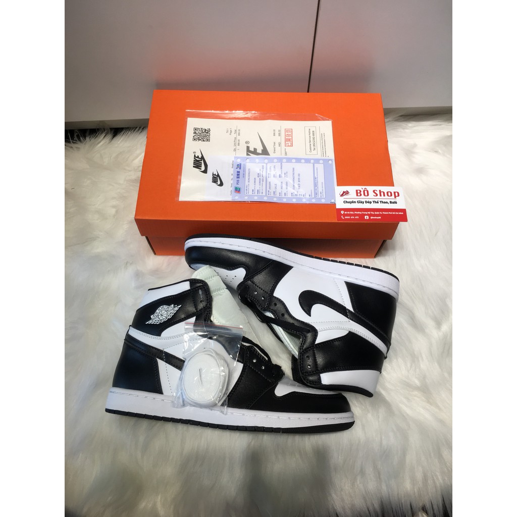[FULLBOX+BILL] Giày thể thao AIR JORDAN 1 HIGH 'BLACK WHITE' đen trắng cổ cao siêu đẹp