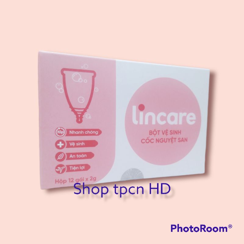 [chính hãng][hộp 12 gói] Bột vệ sinh cốc nguyệt san Lincare ( bột tiệt trùng cốc nguyệt san Lincare)