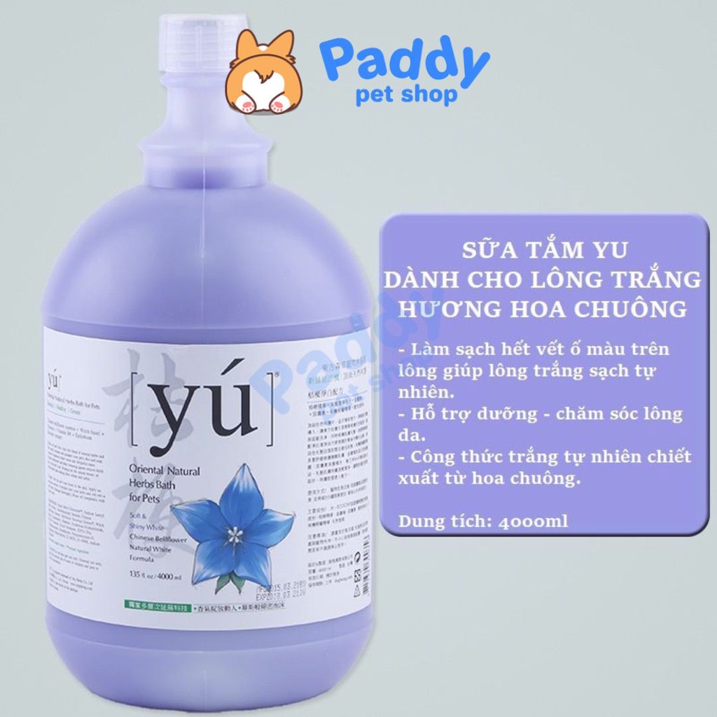 [Bình 4 Lít] Sữa Tắm Nước Hoa Yú Siêu Lưu Hương (Nhập khẩu Đài Loan)