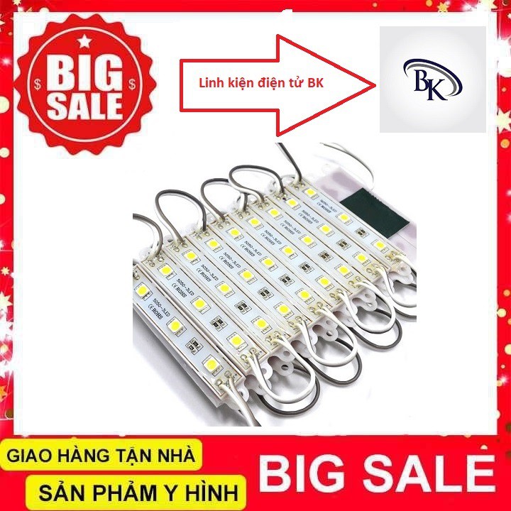 combo 50 thanh Led hắt Sáng 5054 12 vôn -  3 Bóng Siêu Sáng led hăt led hắt