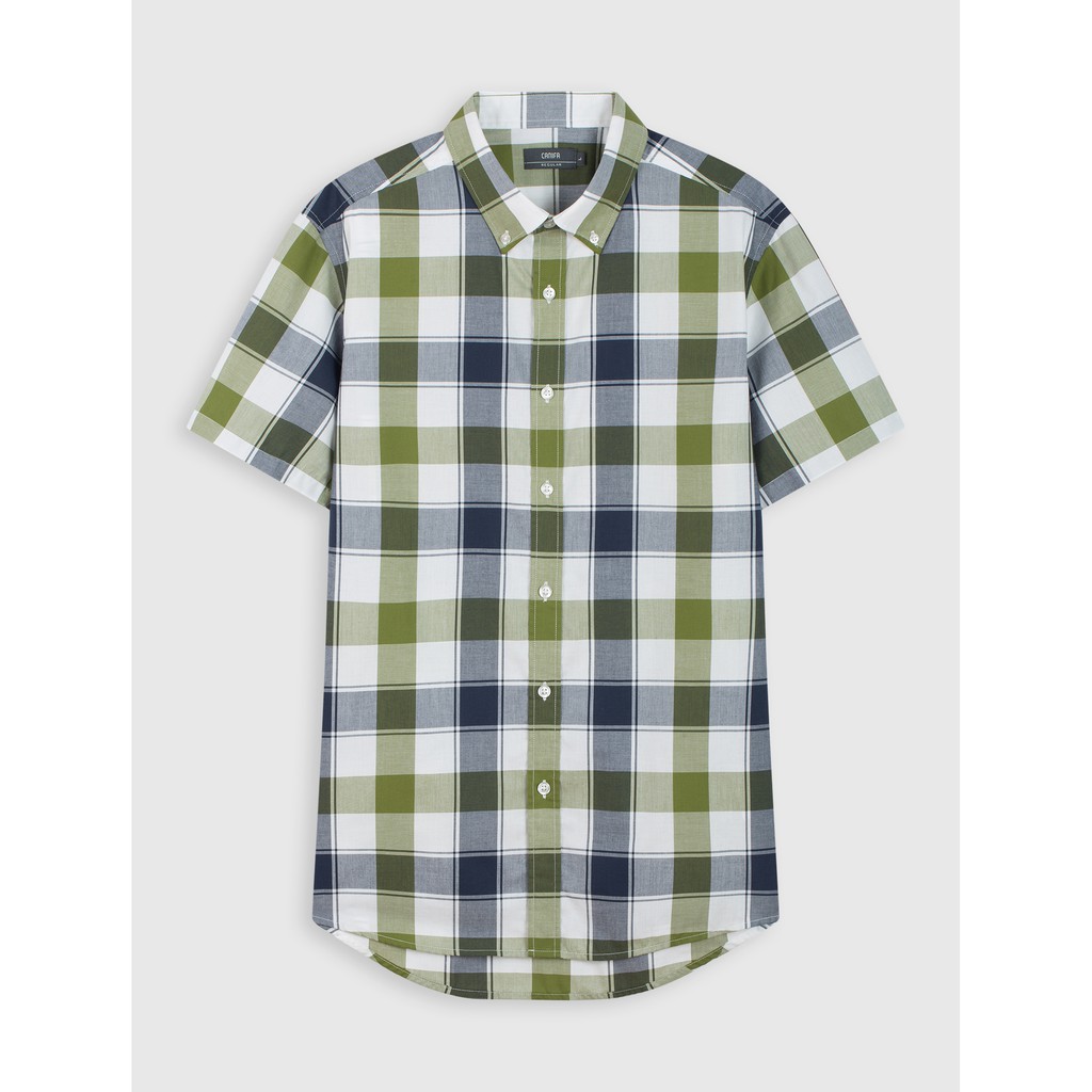 Áo sơ mi nam ngắn tay kẻ 8TH21S006 Canifa | BigBuy360 - bigbuy360.vn