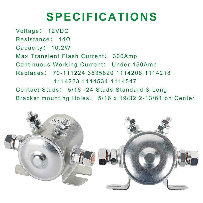 Rơ Le Khởi Động Điện Từ 12V DC Max 300A Cho Xe Golf