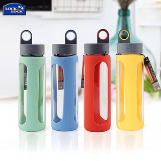 Bình thủy tinh đựng nước có bọc silicone 510ml Lock&Lock LLG933G