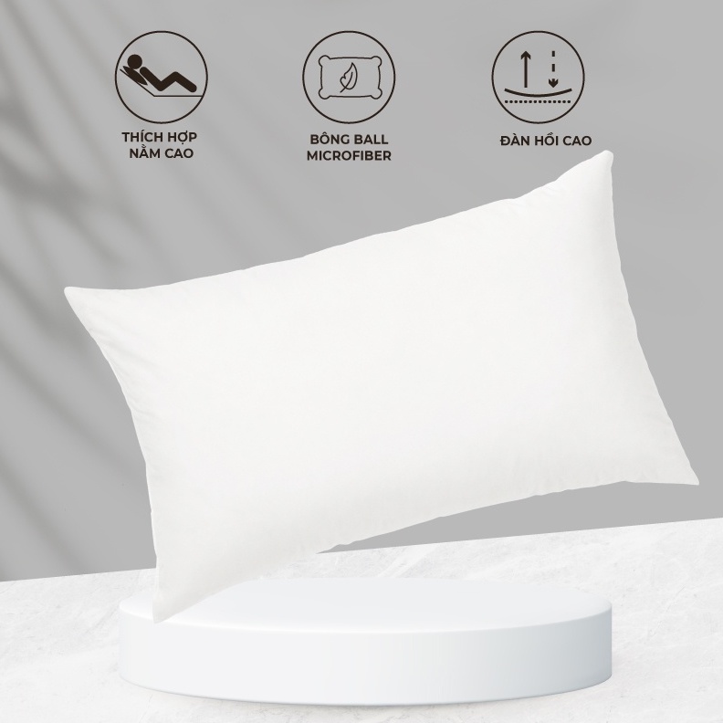 Ruột Gối Nằm K-Bedding by Everon - Trắng, Gối Cao