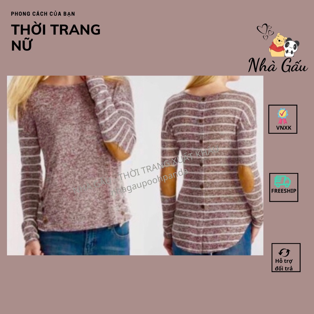 Nữ áo len CATO sọc ngang phong cách bụi có bigsize
