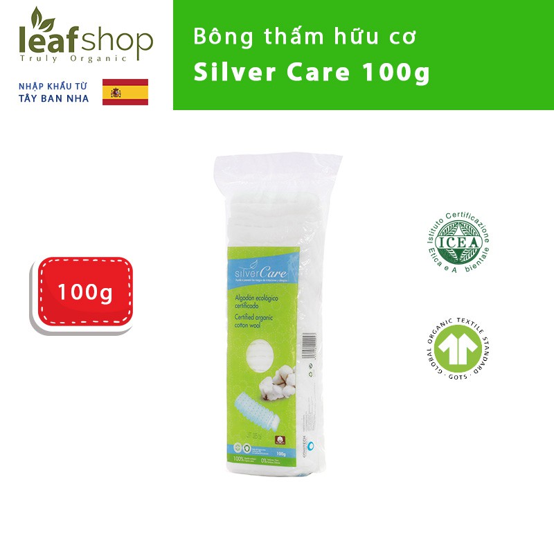 Bông thấm hữu cơ Silvercare 100g