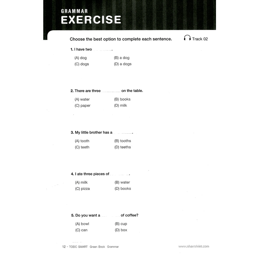 Sách Toeic Smart - Green Book Grammar