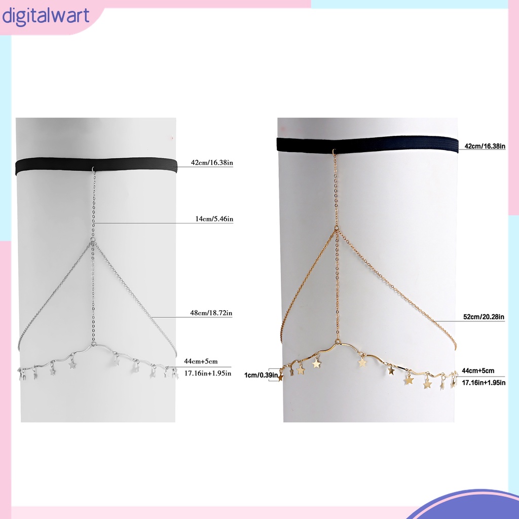 {digitalwart} Dây Xích Cơ Thể Nhiều Lớp Tua Rua Bắt Mắt Hình Học Có Thể Điều Chỉnh Trang Trí Đầm Quyến Rũ Cho Nữ Chuỗi Đeo Đùi Đi Biển