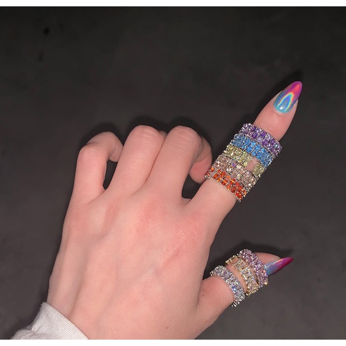 CHÍNH HÃNG NHẪN RAINBOW TWINKLE BLING PASIÓN BTS, NCT, EUNWOO