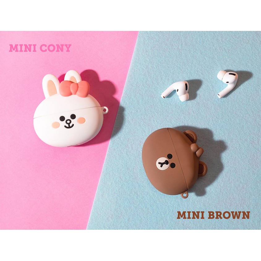 Line FRIENDS Vỏ Bảo Vệ Hộp Sạc Tai Nghe AirPods PRO 1nd / AirPods PRO 2nd Họa Tiết Khuôn Mặt MINI Dễ Thương