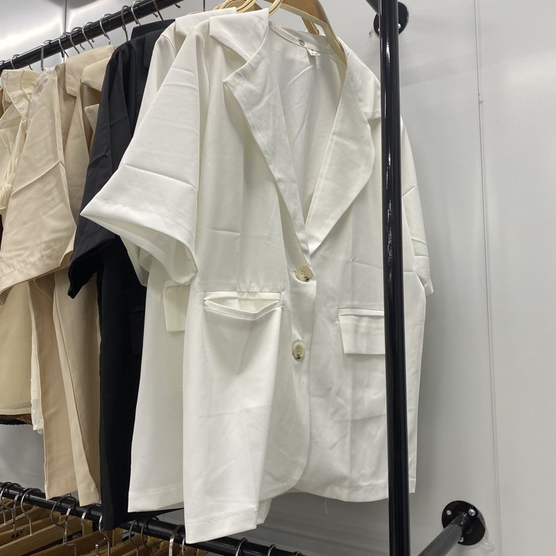 Áo blazer tay lỡ cổ vest nắp túi - 3 màu | BigBuy360 - bigbuy360.vn