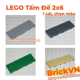 [1 Cái, Chọn Màu] Phụ Kiện LEGO Tấm Đế 2x6 ID 3795