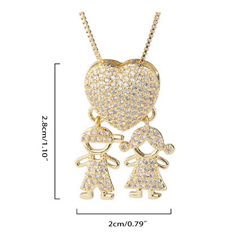 Arin Vòng cổ Đính Đá Zircon Mặt Trái Tim Tinh Tế Sáng Tạo Cho Cặp Đôi G