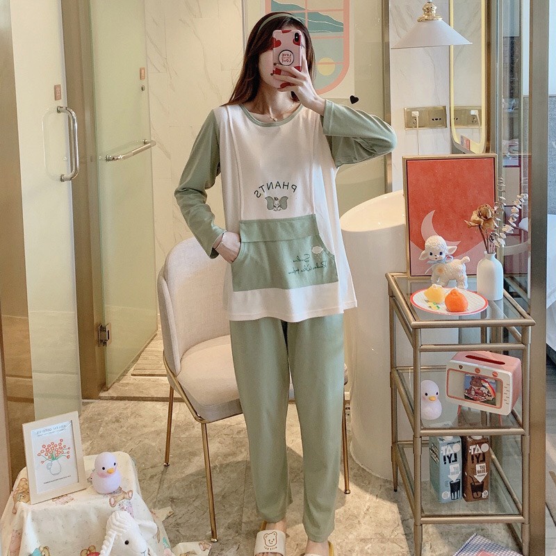 Bộ bầu và sau sinh THU ĐÔNG chất cotton 2021 𝐁𝐃𝟓𝟐