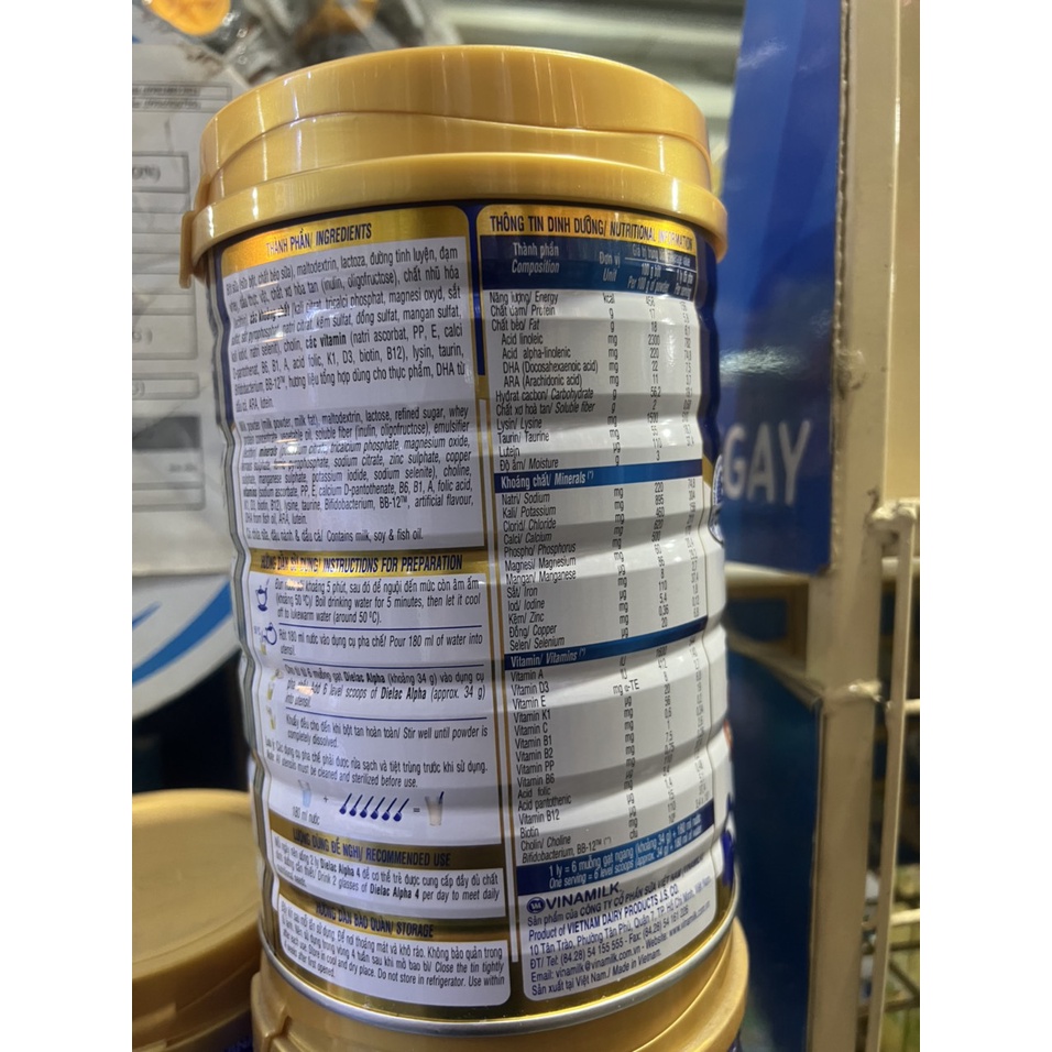 Sữa bột VINAMILK Dielac Alpha 2 900g (cho trẻ từ 6 - 12 tháng tuổi)