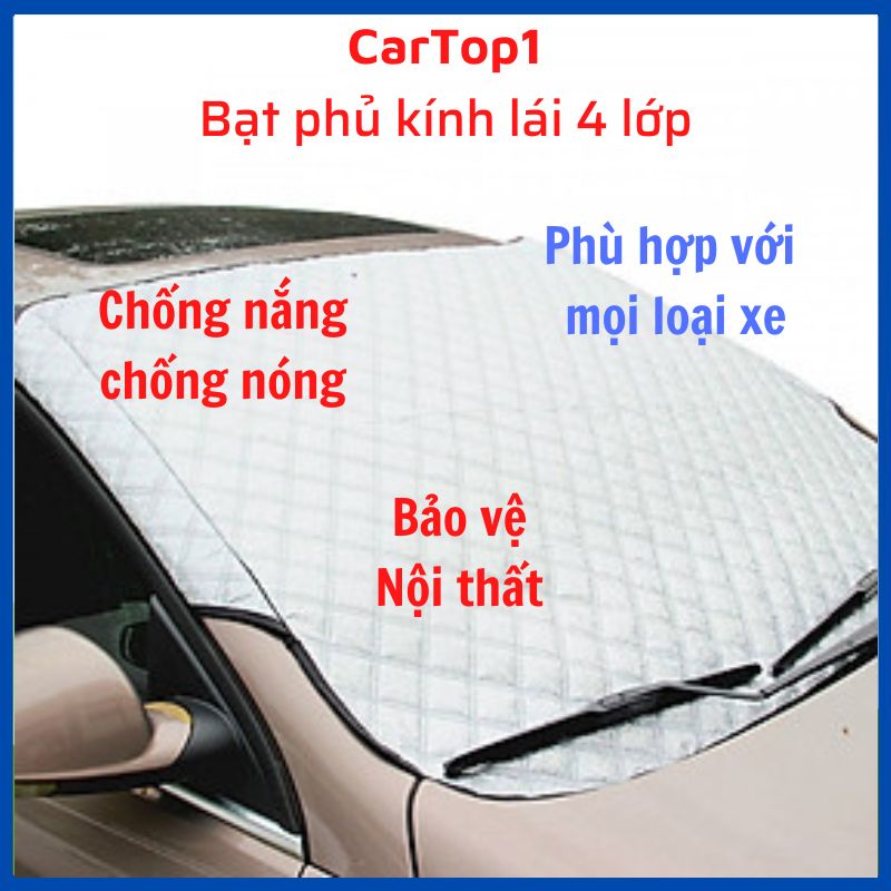 Tấm che nắng kính lái ô tô 4 lớp cao cấp, tấm chắn nắng ô tô chống nắng chống nóng bảo vệ nội thất xe hơi