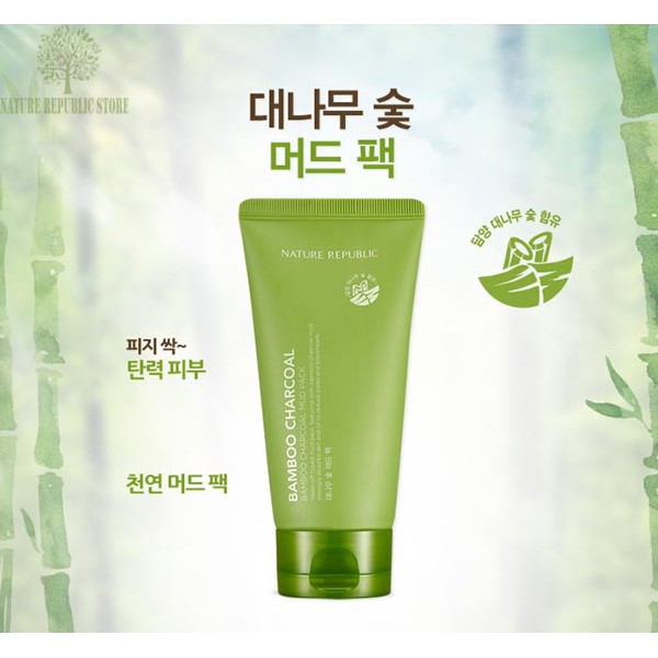 Mặt Nạ Se Khít Lỗ Chân Lông Nature Republic Bamboo Charcoal Mud Pack