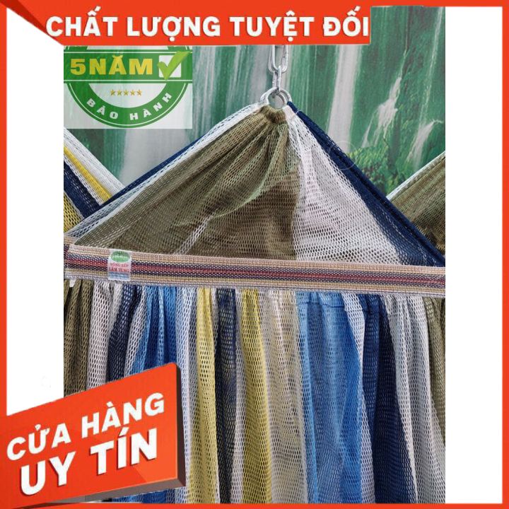 Võng lưới cán thép Đại sọc Lính Hiệu Lâm Tùng, Lưới võng khổ siêu rộng, kích thước 160 x 230cm ⚡FREESHIP⚡