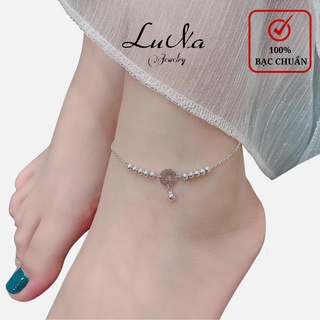 Lắc chân bạc nữ kim ti ền kèm chuông, Lắc chân bạc Ý LuNa