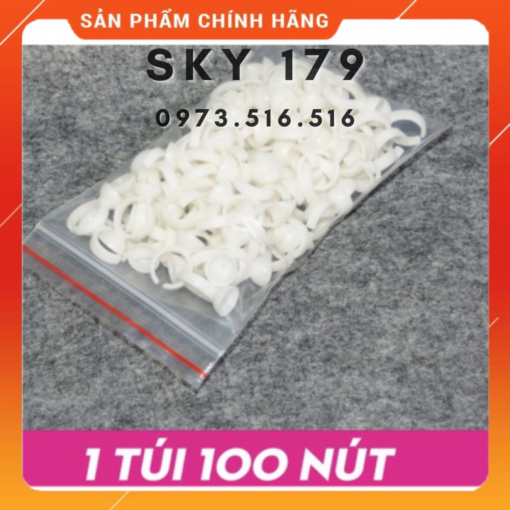 Nhẫn đổ keo nối mi, Nhẫn đựng keo túi 100 cái .nối mi - tạo fan - dụng cụ nối mi