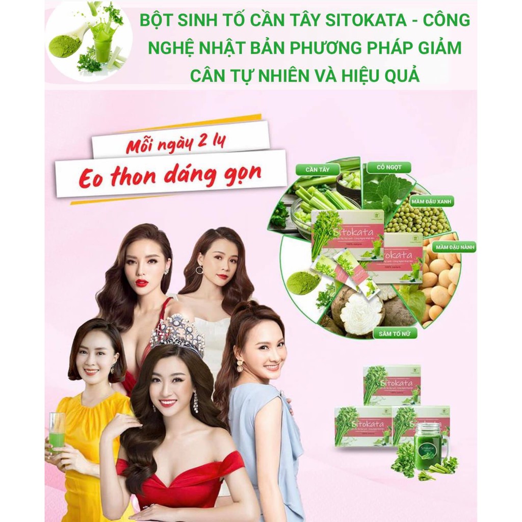 Bột cần tây SITOKATA - Hỗ trợ giảm cân, giữ dáng, cân bằng nội tiết tố phụ nữ