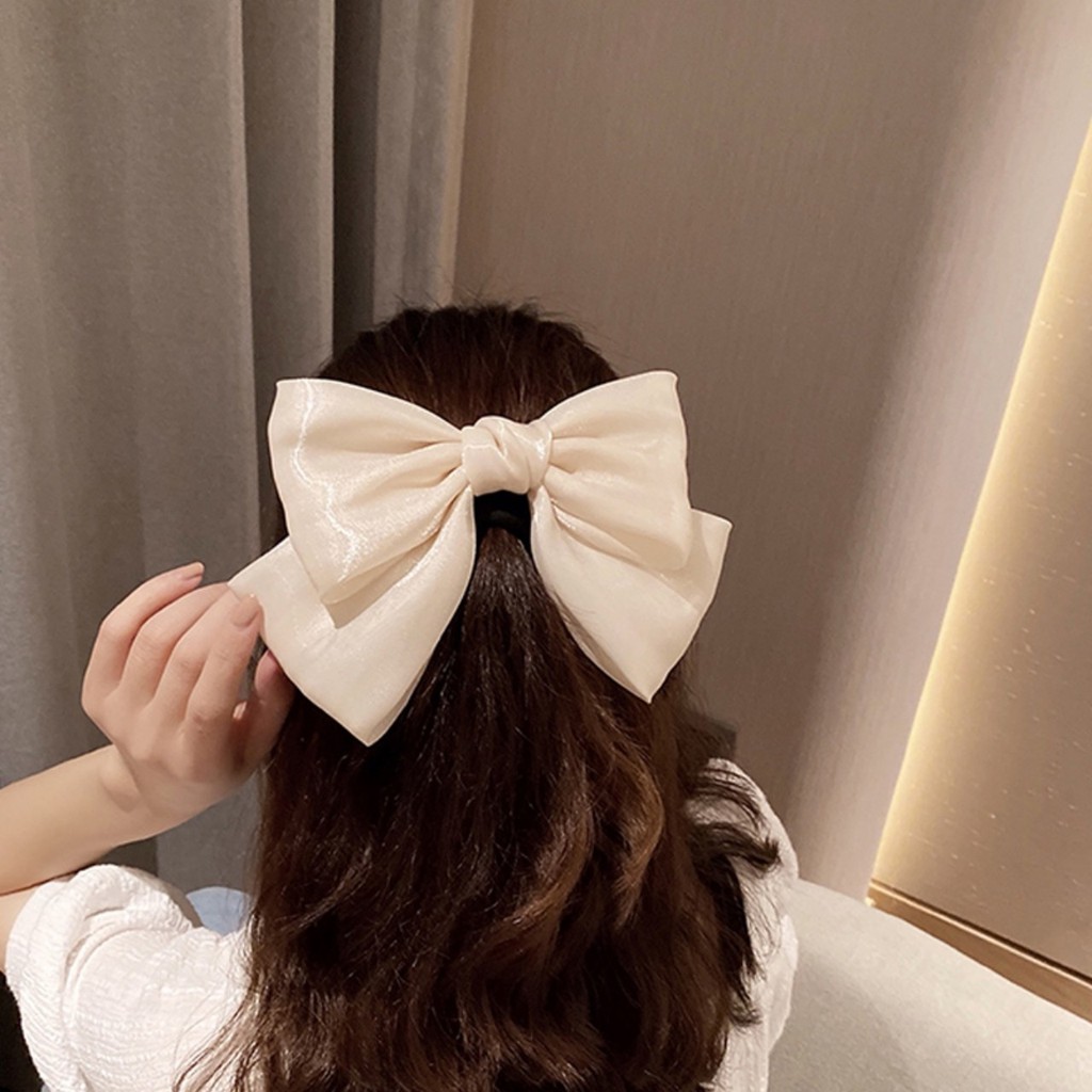 KẸP TÓC NƠ, buộc tóc nơ bản to họa tiết xinh, DÂY CỘT TÓC nơ to, phong cách hàn quốc, SIÊU ĐÁNG YÊU cho mẹ và bé