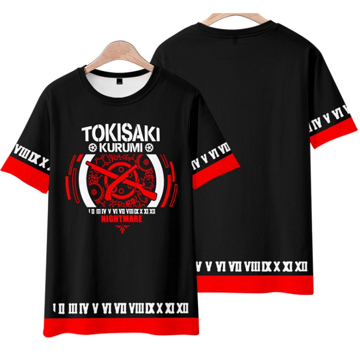 Áo Thun Tay Ngắn Dáng Rộng In Họa Tiết DATE A LIVE Tokisaki Kurumi 3D Phong Cách Nhật Bản Thời Trang 2022 Cho Nam Và Nữ