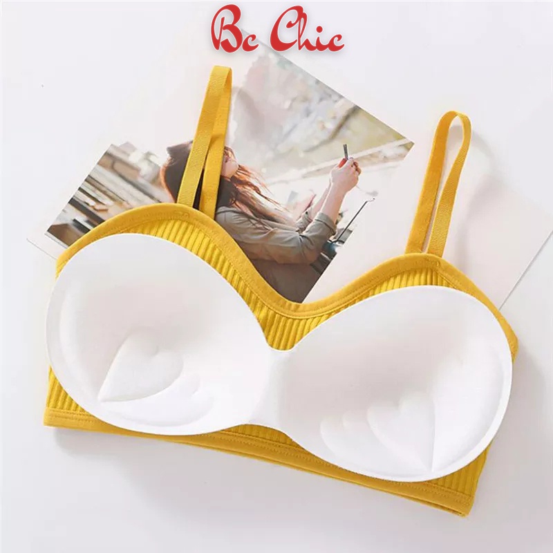 ÁO BRA COTTON DÁNG NGANG GÂN TĂM MỚI BC_CHIC LINGERIE