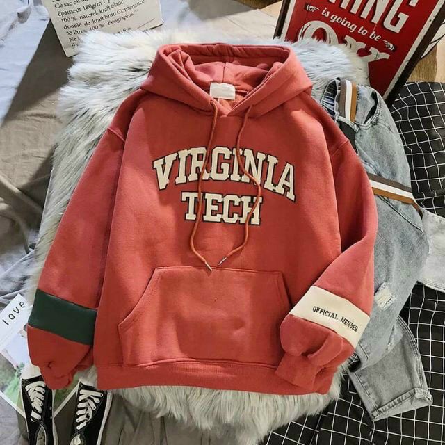 FREESHIP TOÀN QUỐC] Áo Khoác Hoodie Nỉ Unisex VIRIGINIA TECH Form Rộng Nữ Áo Khoác Hoodie Local Brand | BigBuy360 - bigbuy360.vn