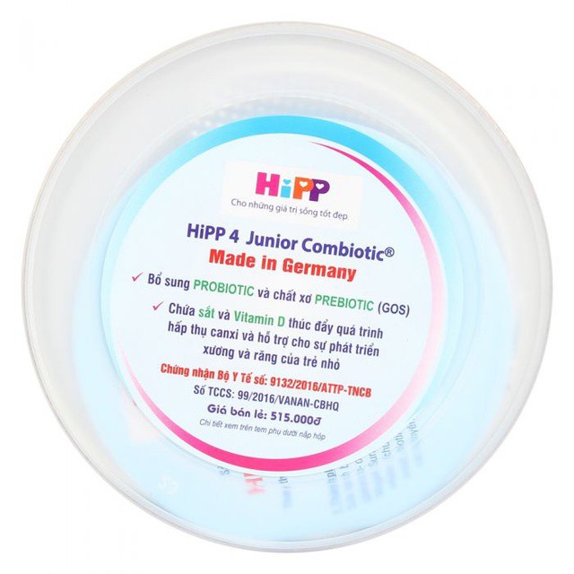 Sữa bột dinh dưỡng HiPP 4 Junior Combiotic Organic 800g Growing-up