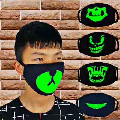 Khẩu Trang Dạ Quang-Khẩu Trang Hoạ Tiết Đầu Lâu Phát Sáng Trong Đêm | BigBuy360 - bigbuy360.vn