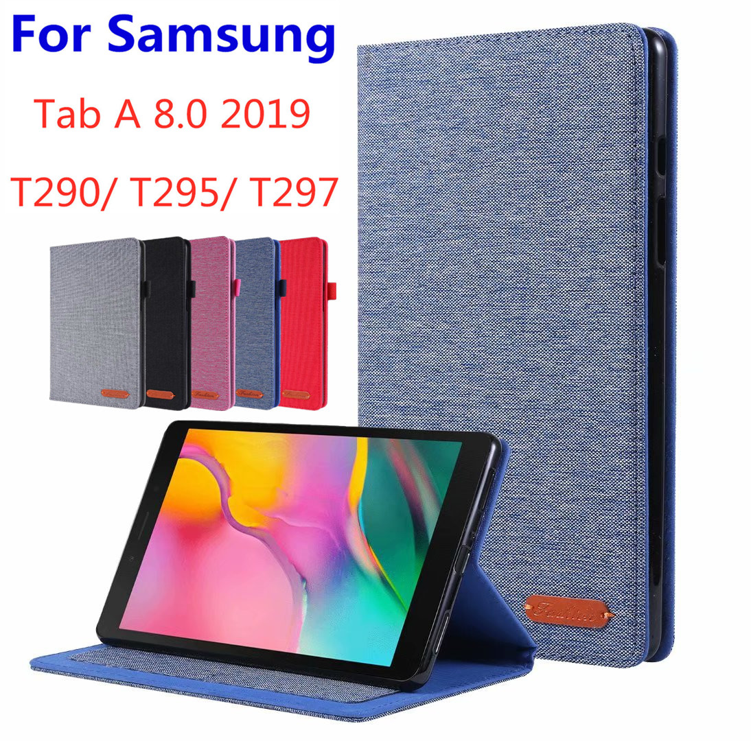 Bao Da Nắp Gập Màu Trơn Cho Samsung Galaxy Tab A 8.0 2019 T290 T295 T297