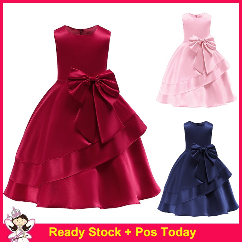 Christmas Red Dress Girls Birthday Party Xmas Costume Kids Formal Communion Dress for Girls