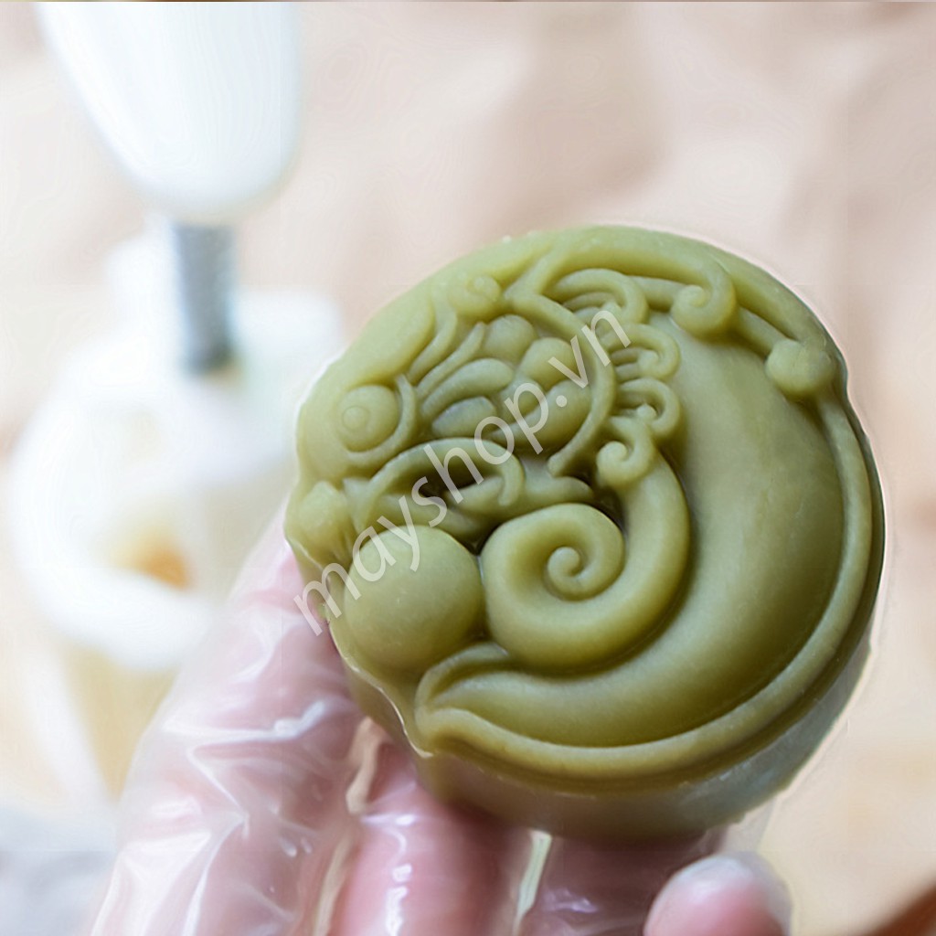 Khuôn trung thu 1 mặt Rồng ngậm ngọc (75g)