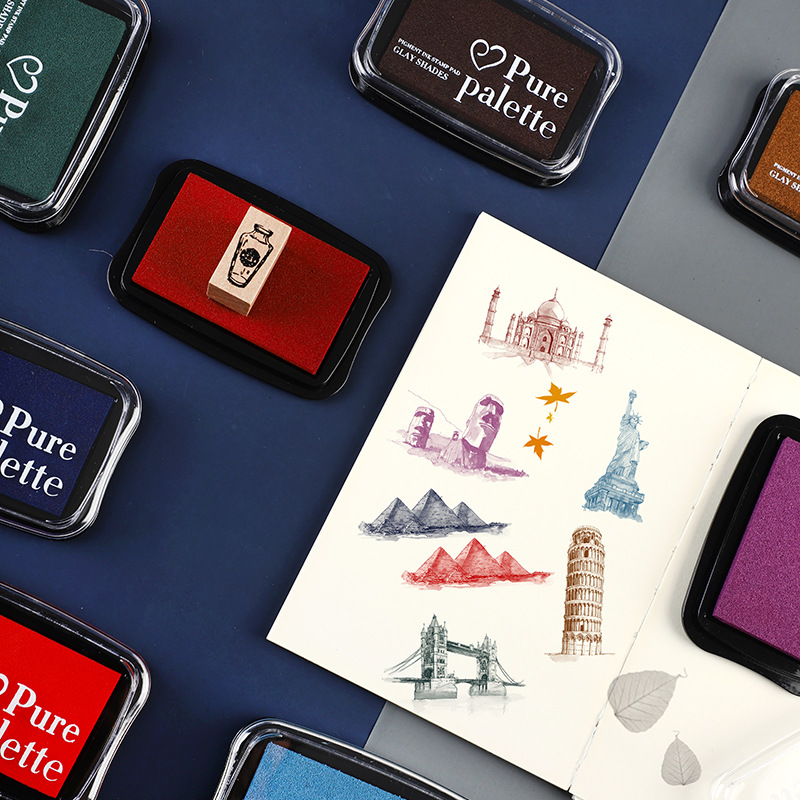 Bảng mực in dấu vân tay kiểu dáng retro thiết kế đơn giản
