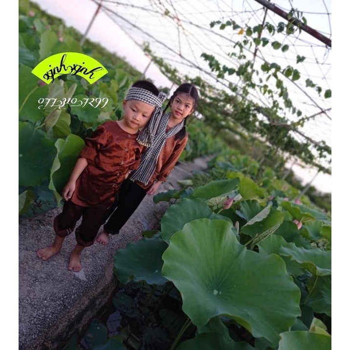 Bộ ba bà nâu trắng cho bé trai bé gái
