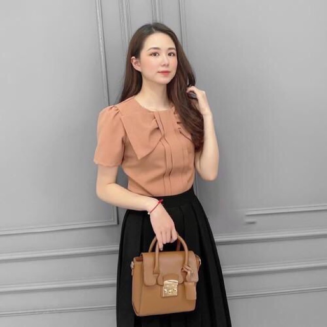 Áo kiểu nữ phối nơ | BigBuy360 - bigbuy360.vn