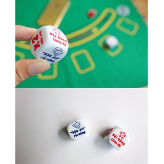 Set Xí ngầu uống bia đẹp set 10 viên