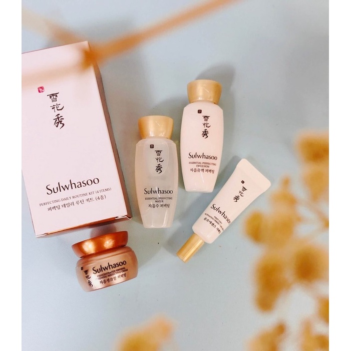 Set Sulwhasoo Dưỡng Da Sáng Mịn, Nâng Cơ, Giảm Nhăn, Chống Lão Hóa - Sulwhasoo Perfecting Daily Routine Kit