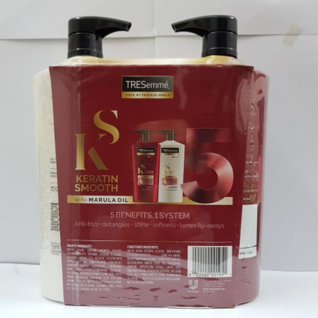 Bộ Dầu Gội Xả TRESemmé Keratin Smooth 828ml x 2 Chai