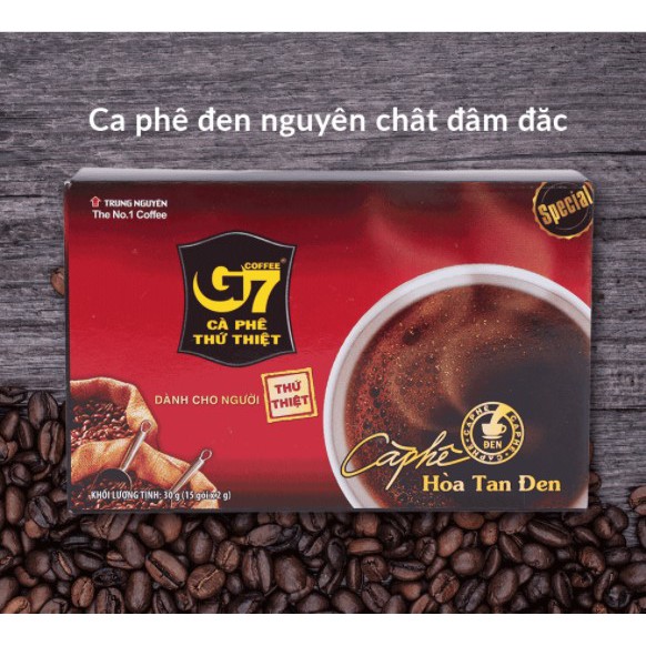 Cà Phê Hòa Tan Đen Trung Nguyên G7 Hộp 30G (2G x 15 Gói)